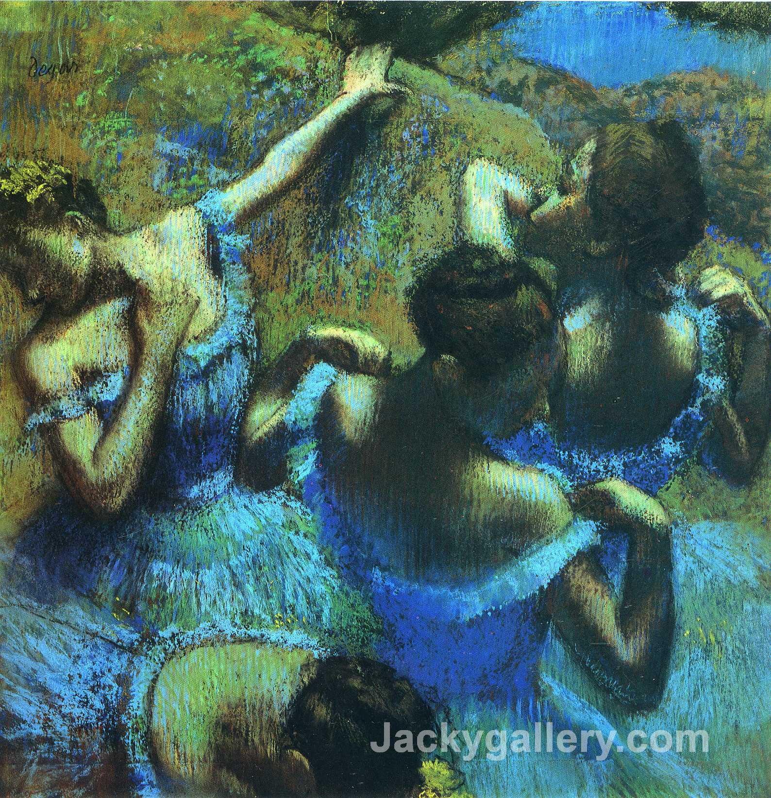 Blue Dancers by Edgar Degas paintings reproduction